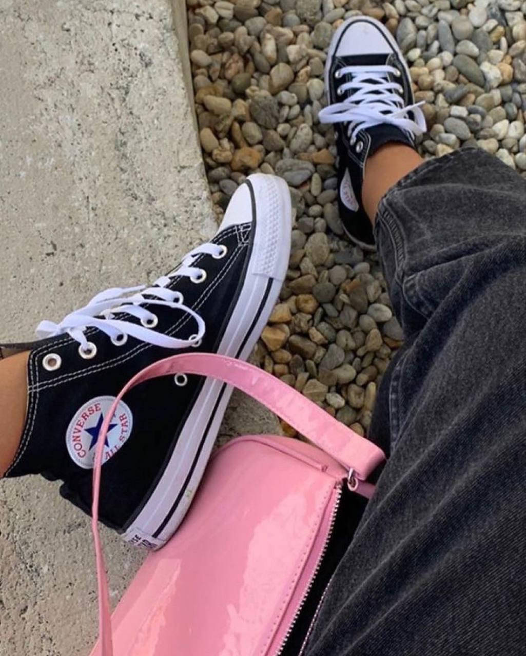 

Кеды высокие черно-белые Converse all star 36-45 размер, Черно-белый