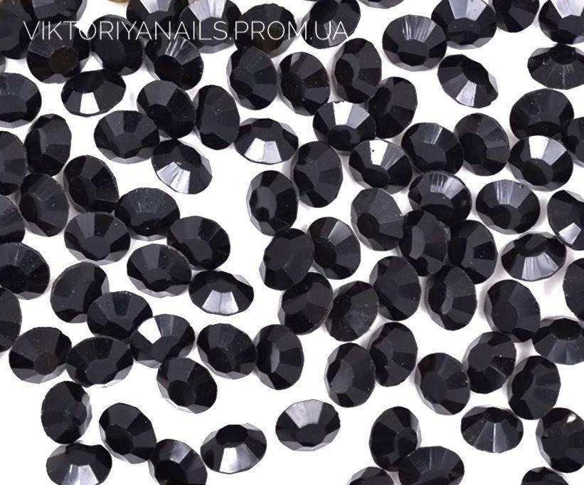 

Камни стекло чёрные SS4, 100шт