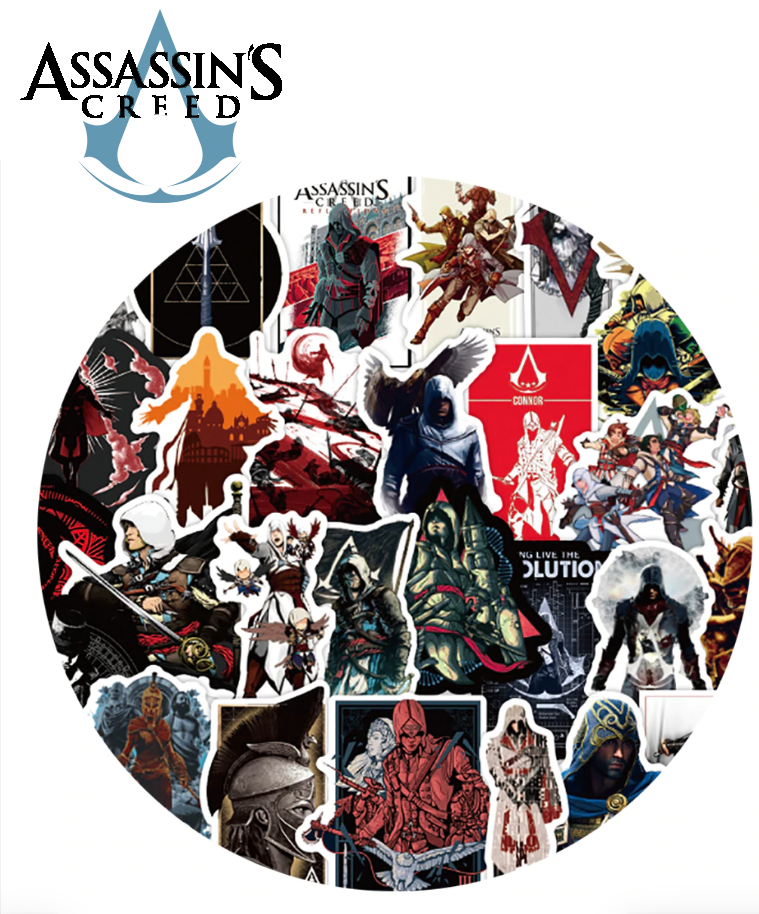 

Набор стикеров Кредо Ассасина Assassin's creed 25штук