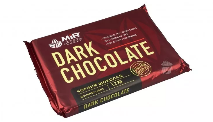 

Шоколад темный Mir Chocolate, плитка 1,2 кг