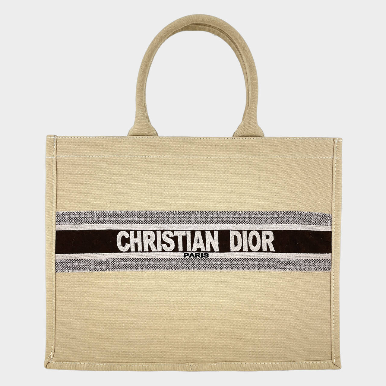 

Стильная Сумка женская Christian Dior Large Book Tote Beige (Бежевый)
