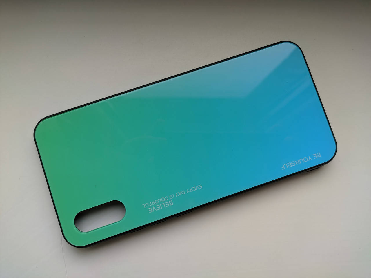 

Чехол градиент стеклянный для Xiaomi Redmi 9a, Зелёный