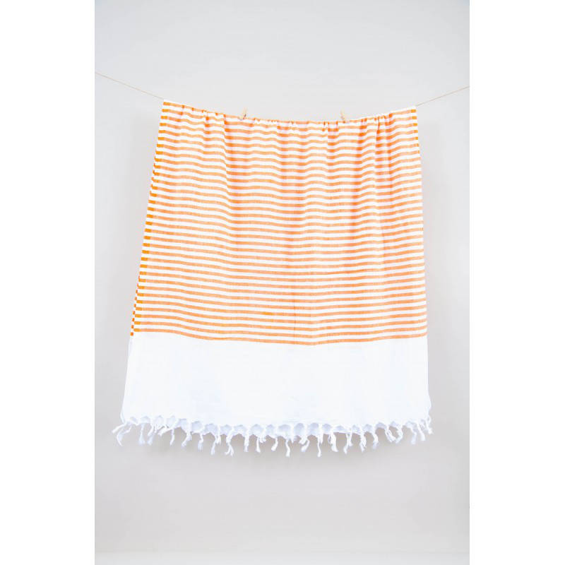 

Полотенце Barine Pestemal - White Imbat 90*170 Orange оранжевый
