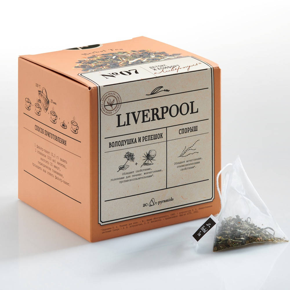 

Чайный напиток для очищения печени HERBAL TEA Фиточай Liverpool
