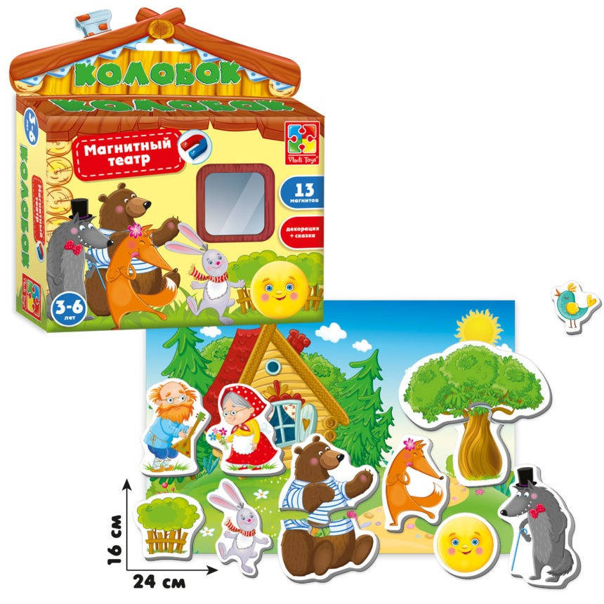 

Настольная игра для детей "Магнитный театр. Колобок" VT3206-09 (рус.) от LamaToys
