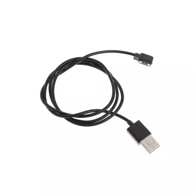 

Магнітний USB кабель для смарт-годинників на 2 конектора 80 см. Чорний, Черный