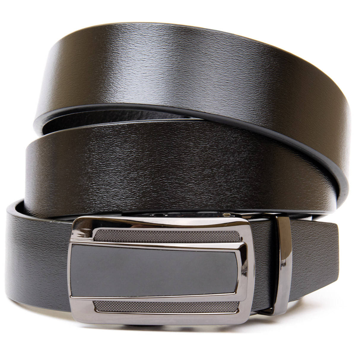 

Ремень мужской с темной пряжкой автомат Vintage 20295 Черный