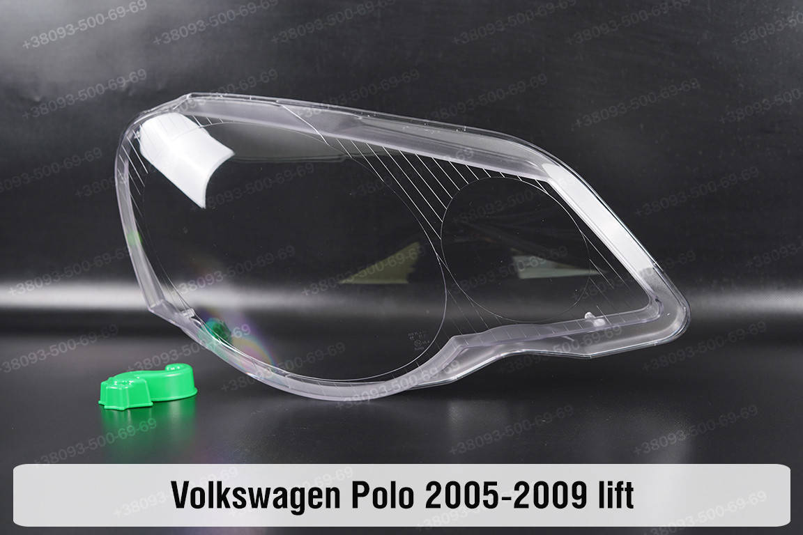 

Стекло фары VW Volkswagen Polo Mk4 (2005-2009) IV поколение рестайлинг правое
