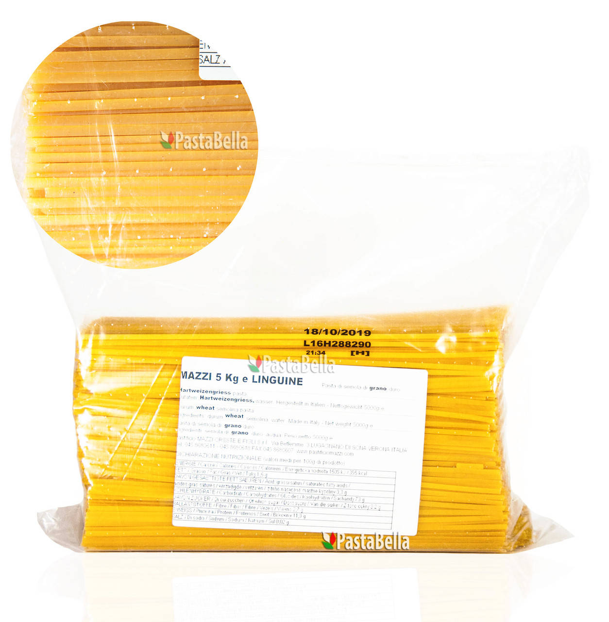 

Итальянская паста классические "Лингвине" - "Linguine" Pastello 5кг