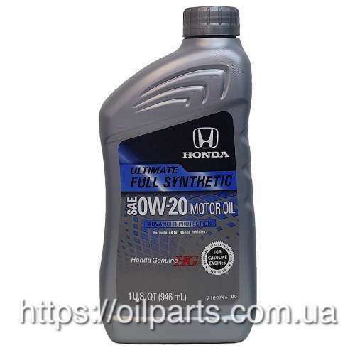 

Масло HONDA 0W-20 Ultimate FULL SYNTHETIC, SP/GF-6, 1qt.