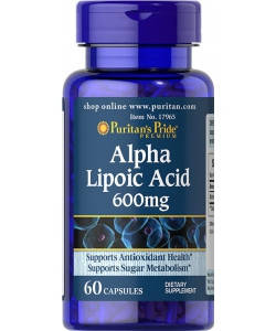 

Альфа-липоевая кислота (Alpha Lipoic Acid) 600 мг 60 капсул