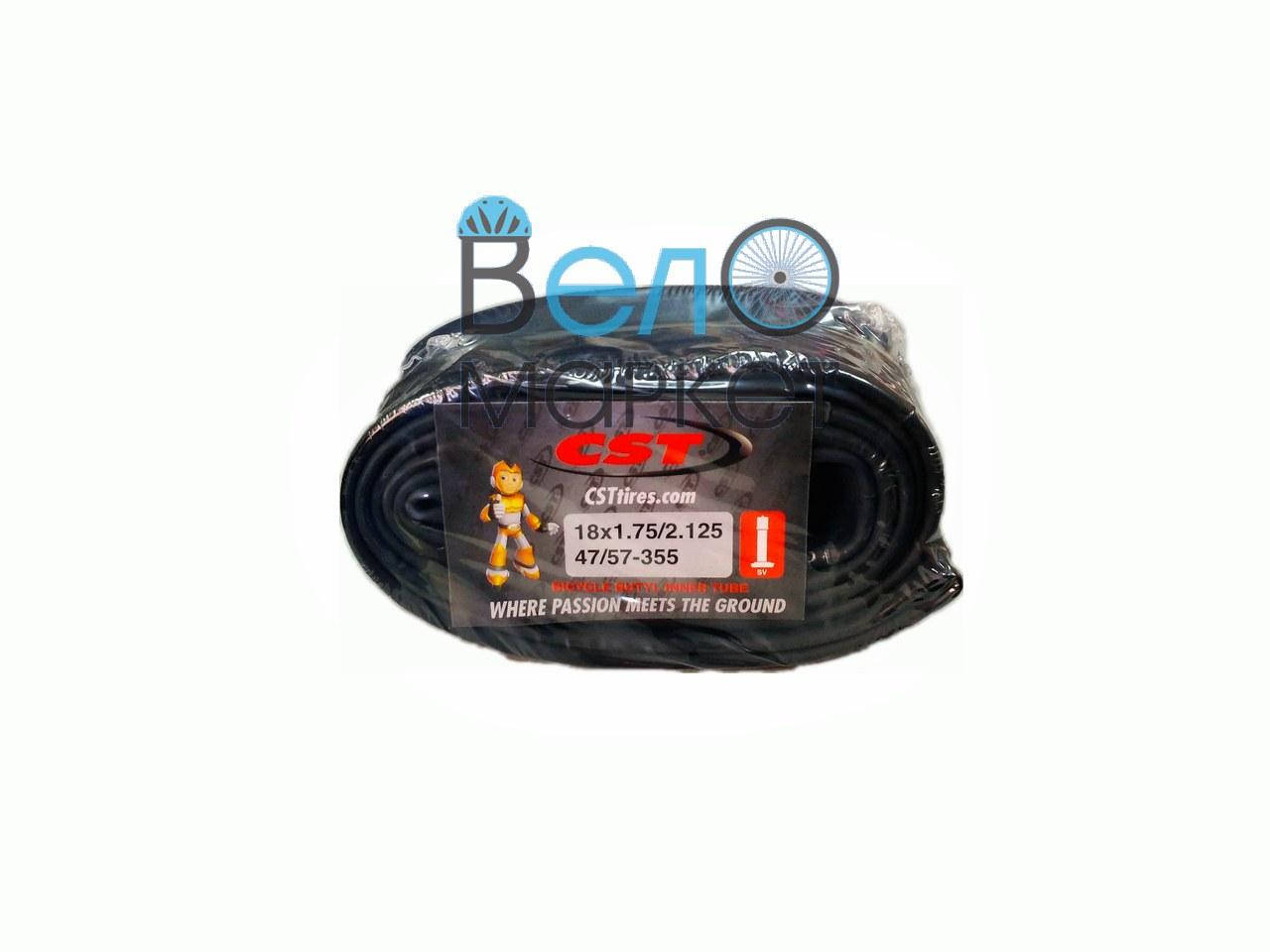 

Камера CST 18х1,75/2,125 (47/57-355) AV 35 мм / прямой штуцер для детских велосипедов
