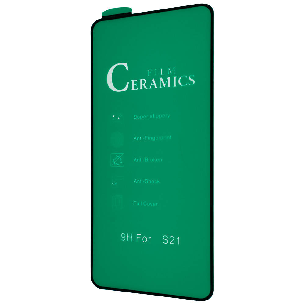 

Керамическое Защитное стекло Ceramic Clear Samsung S21 Black, Черный