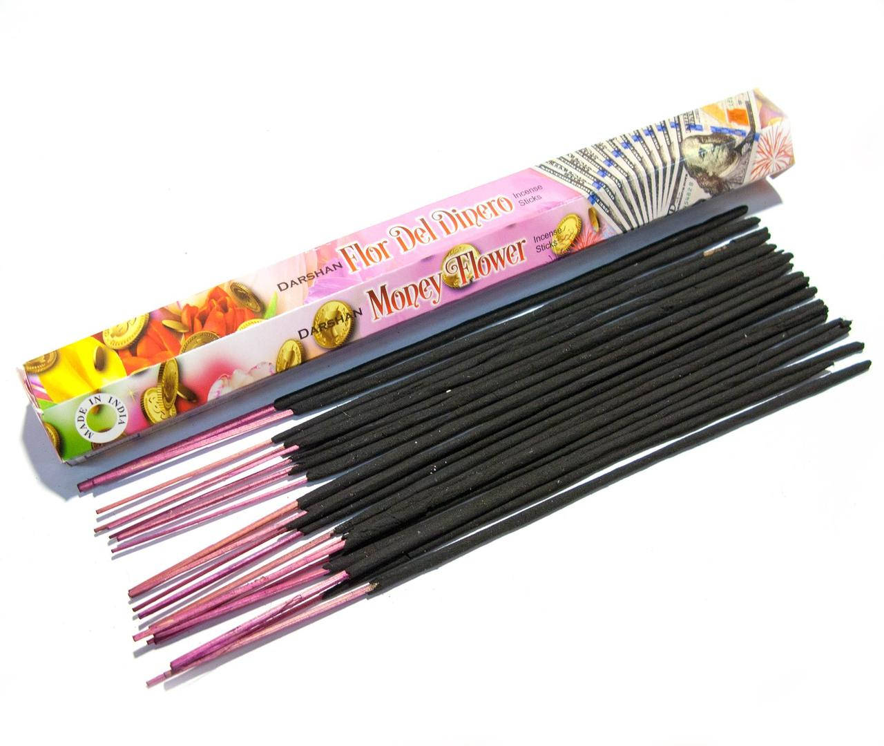 

Угольное благовоние Money Flower (Денежный букет)(Darshan)(6/уп) шестигранник