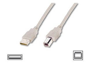 

Кабель ASSMANN USB 2.0 (AM/BM) 1.8m, biege, Бежевый