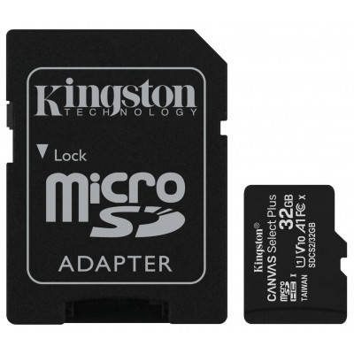 

Карта памяти Kingston 32GB micSDHC class 10 Canvas Select Plus 100R A1 (SDCS2/32GB)
