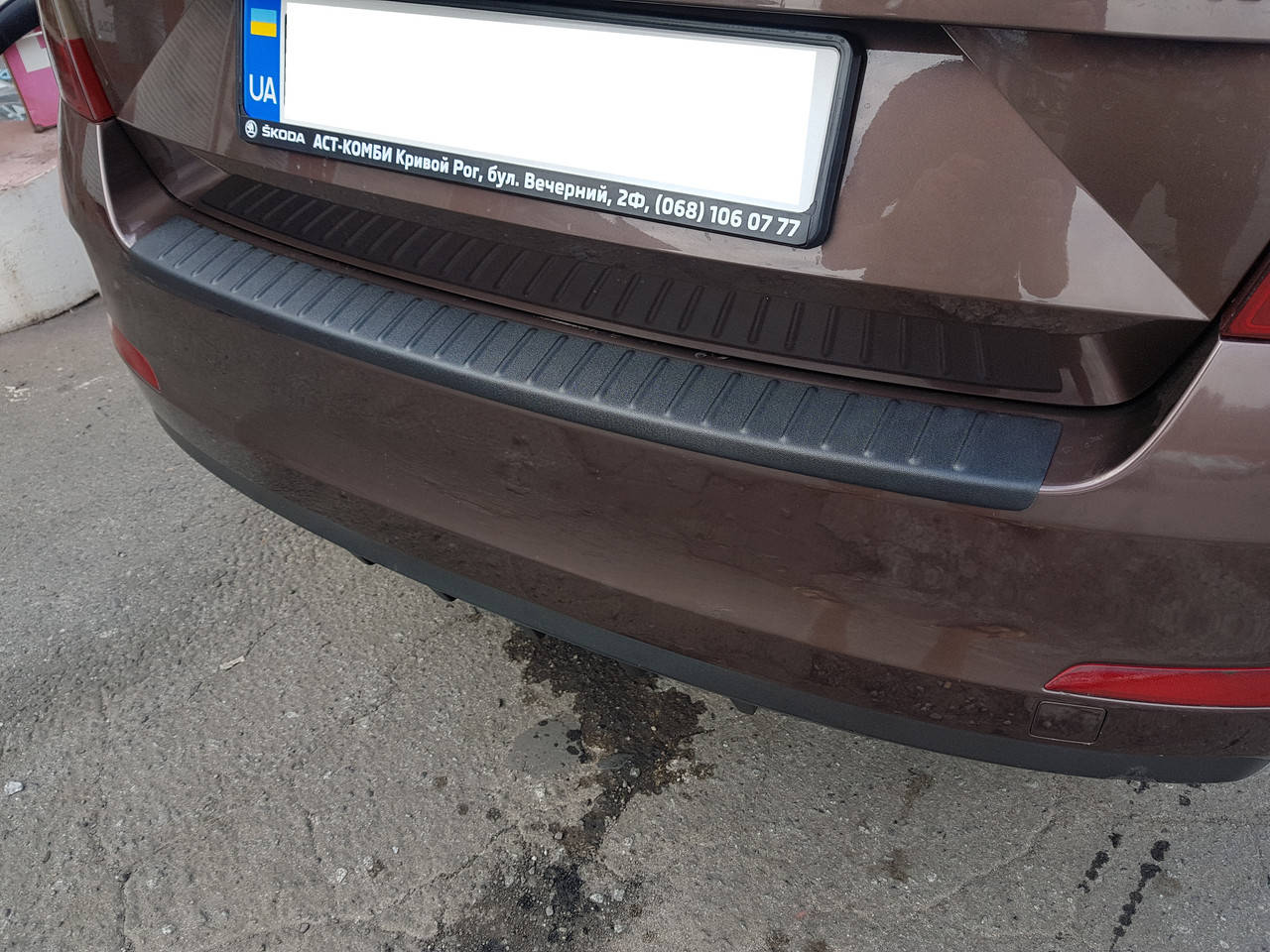 

Защитная накладка на задний бампер Skoda A7 (2013-2017) LIFTBACK, Черный