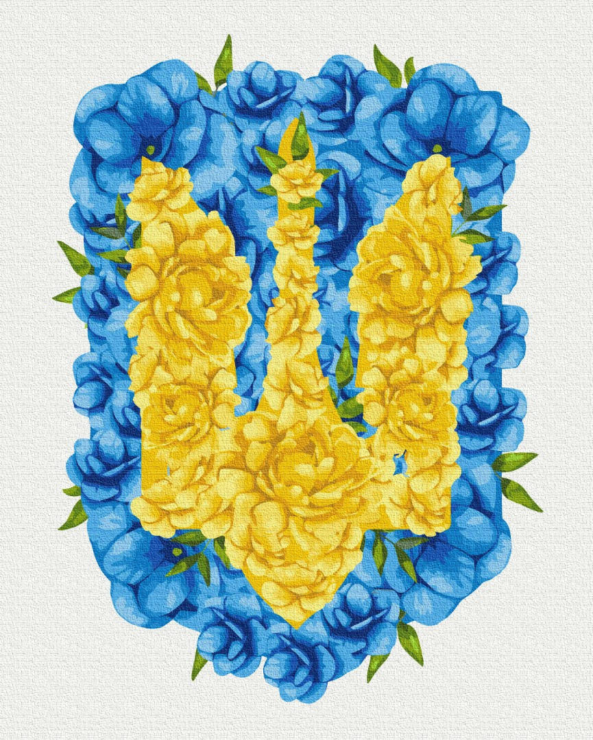 

Картина по номерам "Цветущий герб", Рисование по номерам в Украине