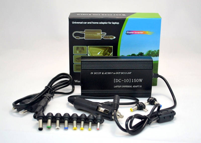 

Автомобильное зарядное устройство для ноутбуков 120W Зарядка 220 + 12V