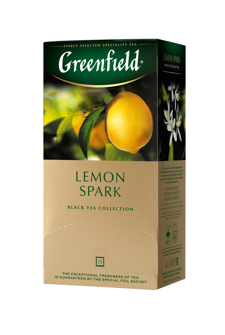 

/Чай черный 15г*25 пакет Lemon Spark GREENFIELD