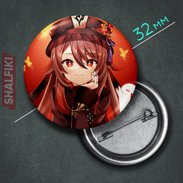 

"Ху Тао (Геншин / Genshin)" значок круглый на булавке Ø32 мм