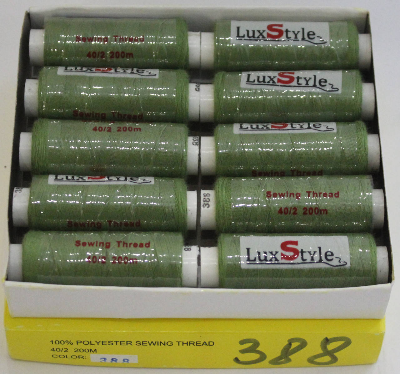 

Нитки швейные LuxStyle 40/2-200м (100% полиэстeр) №388, Разные цвета