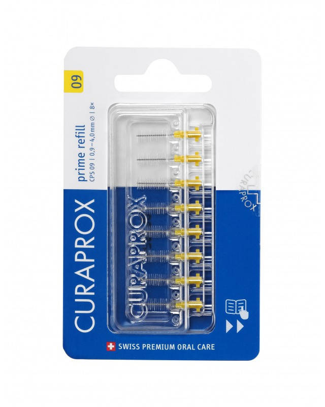 

Набор межзубных ершиков Curaprox CPS 09-8 Prime Refill d 0,9 мм, 8 шт., Желтый