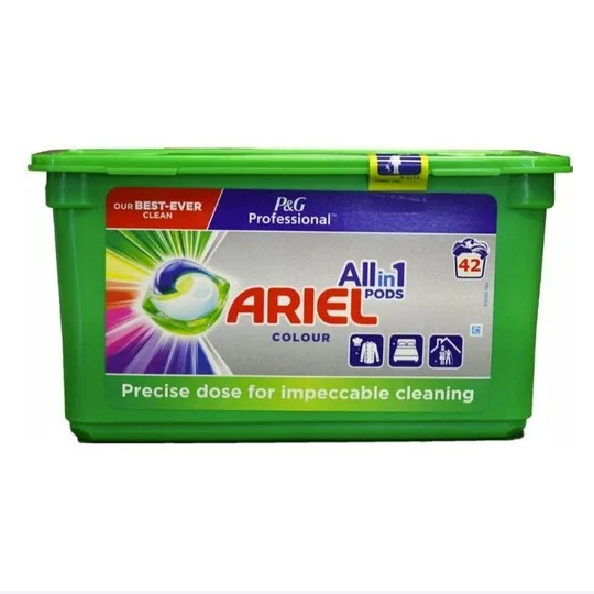 

Гель-капсулы таблетки для стирки Ariel Pods All in1 color 42 штуки ариель ариэль для цветного (универсальный)