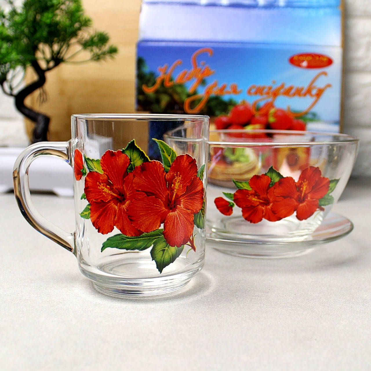 

Набор посуды для завтрака 3 предмета, Прозрачный