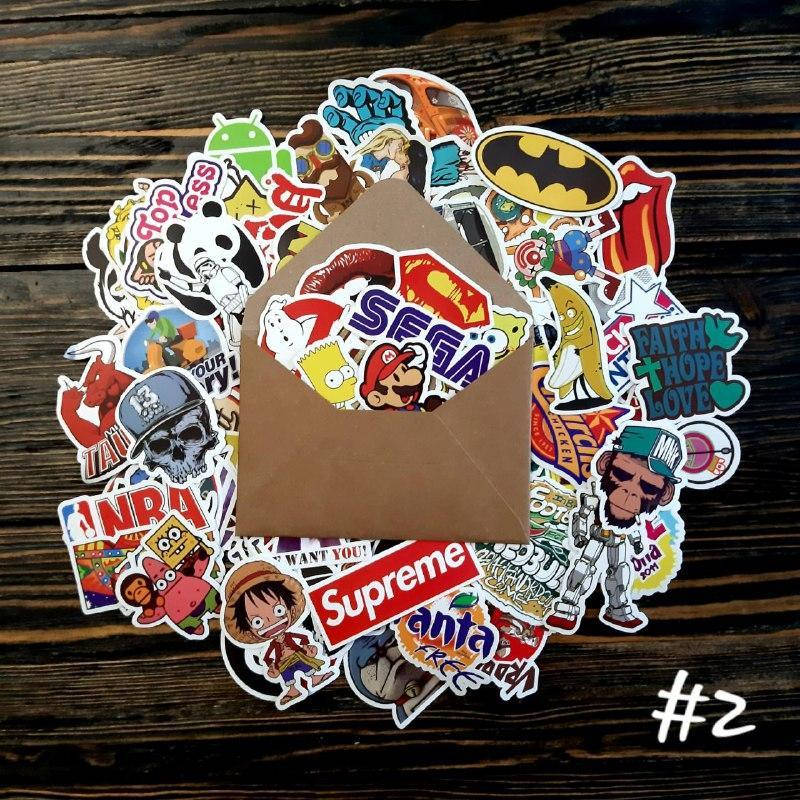 

ТОПОВЫЕ стикеры на авто, велик, скейт, ноутбук Набор #2 – Виниловые стикеры, стикербомбинг, Разные цвета