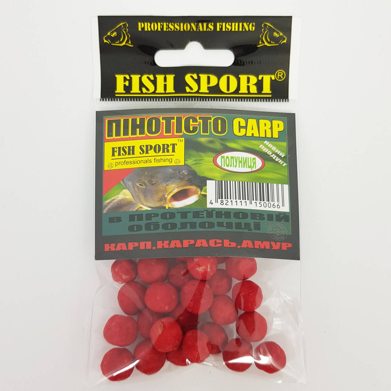 

Насадка пенотесто Carp в протеиновой оболочке Fish Sport (клубника) 25г