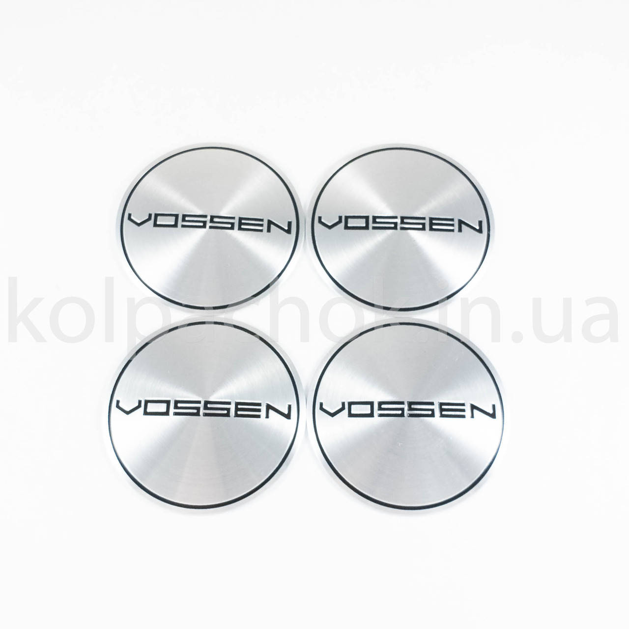 

Наклейки для колпачков на диски Vossen хром/черный лого выпуклые (60мм)