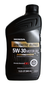 

Моторное масло Honda 5W-30 Synthetic Blend SN
