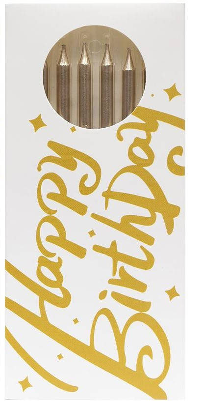 

Свечи для торта "НВ карандаш" хром 8 шт, розовое золото