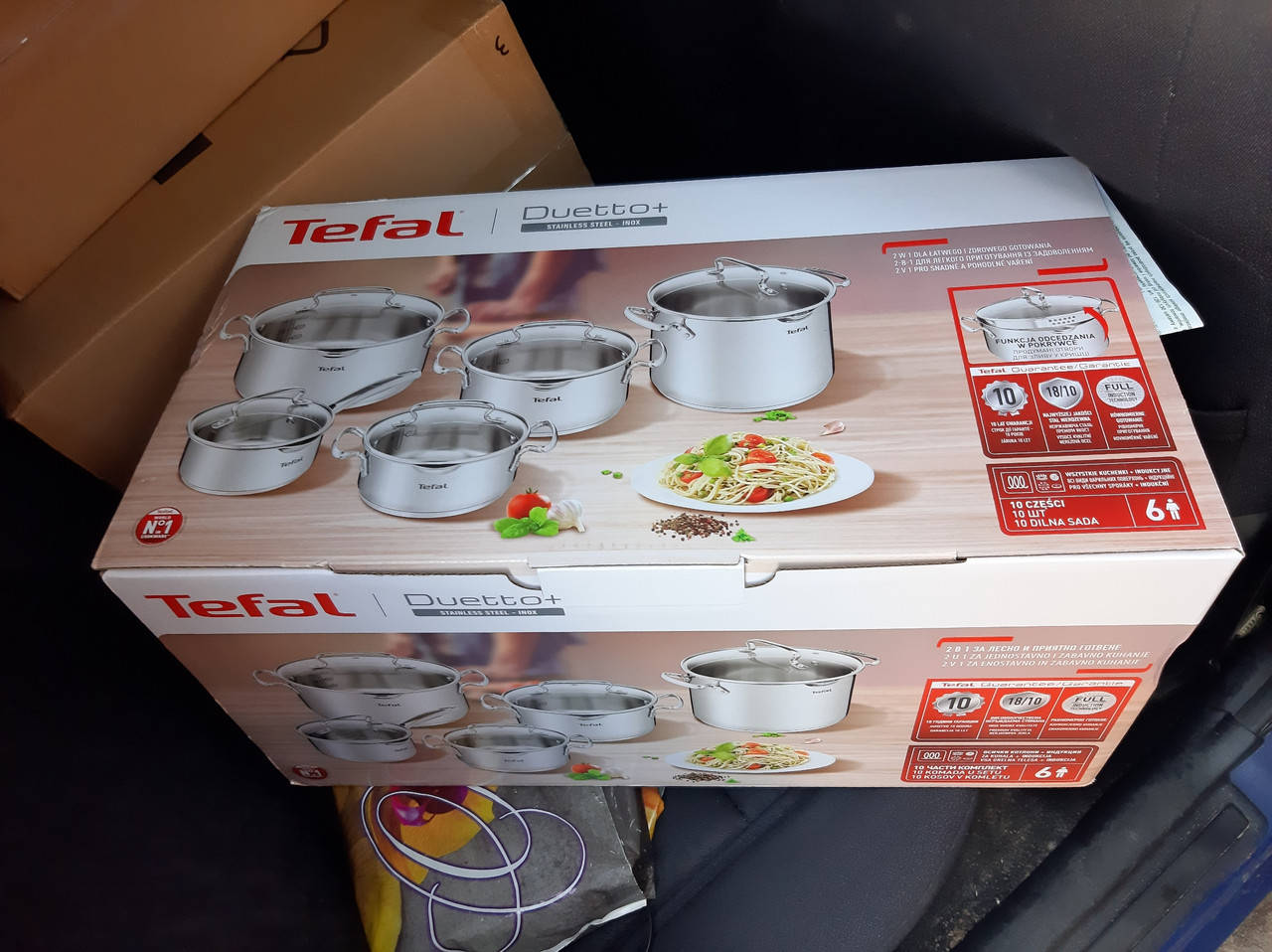 

Набор кастрюль Tefal Duetto+ G719SA74​​​​​​​ (10 елементів). набор посуды тефаль