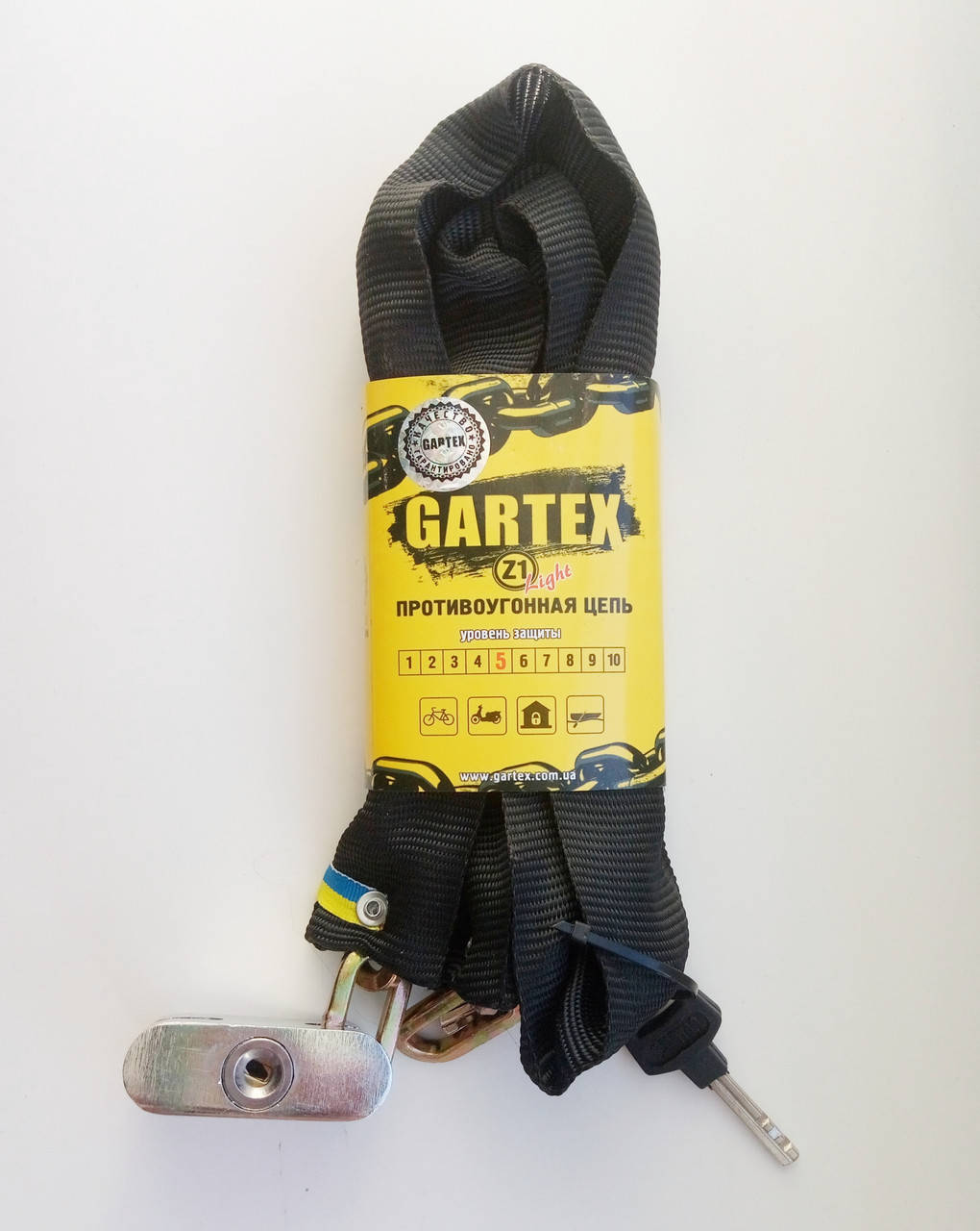 

Противоугонная цепь (велозамок) Gartex Z1-800 Light