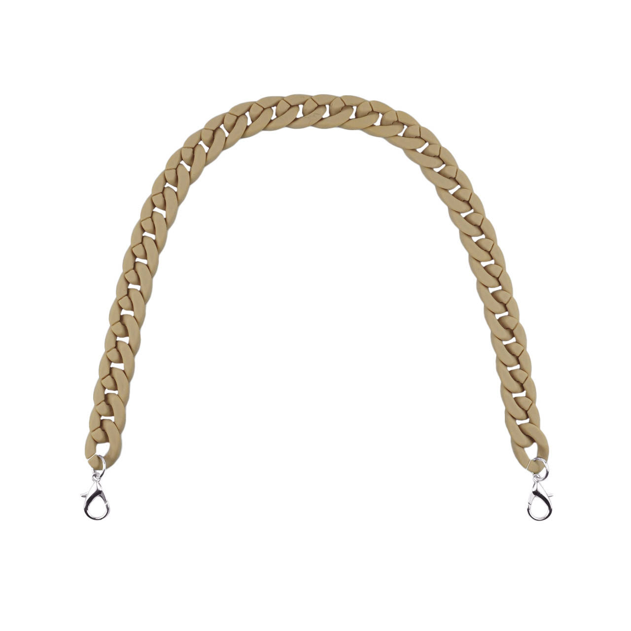 

Акриловая цепь 60 см, Бежевая матовая, Бежевый