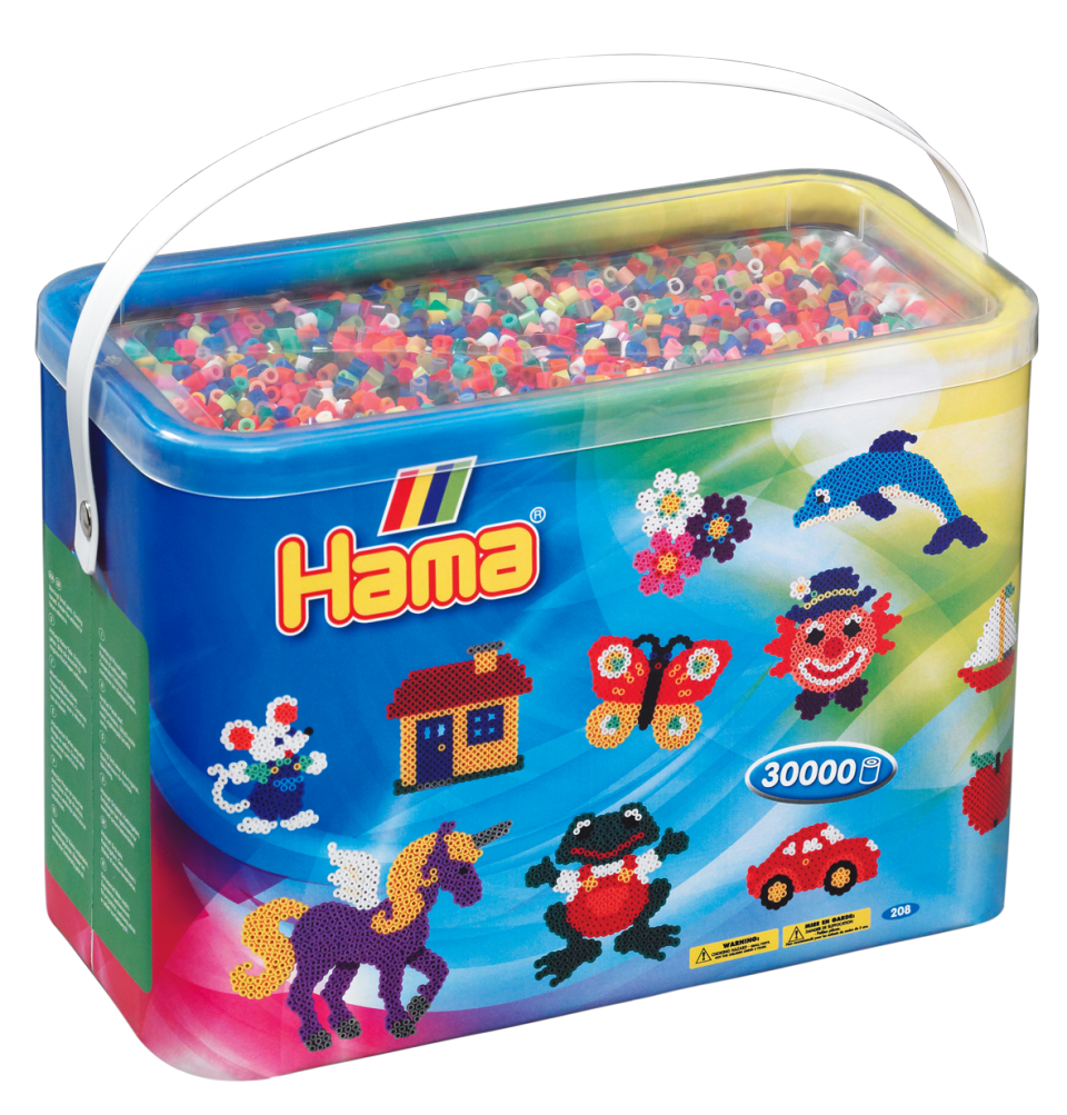 

Термомозаика Набор цветных бусин Midi, 30.000 шт, 50 цветов, Hama