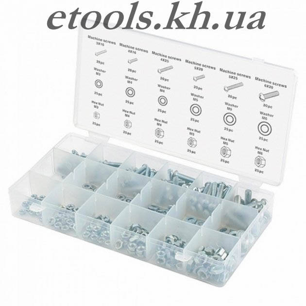 

Набор винтов, гаек, шайб 420 предметов Сибртех 47617