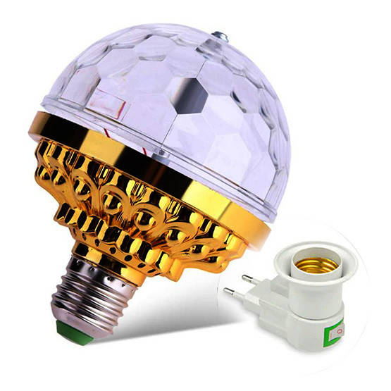 

Разноцветная Вращающаяся Диско Лампа LED Full Color Rotating Lamp