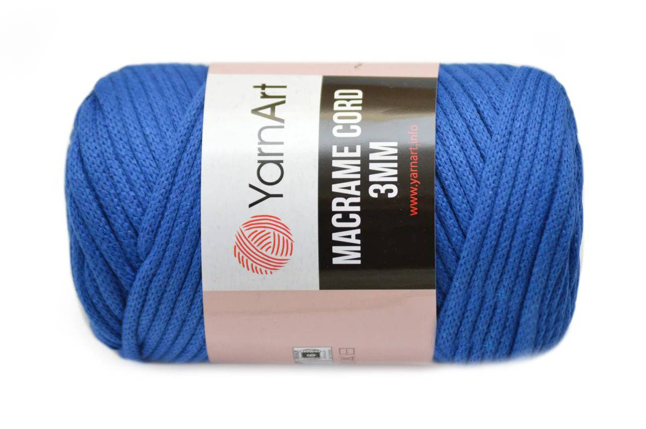 

YarnArt Macrame Cord 3mm, Электрик №772, Синий