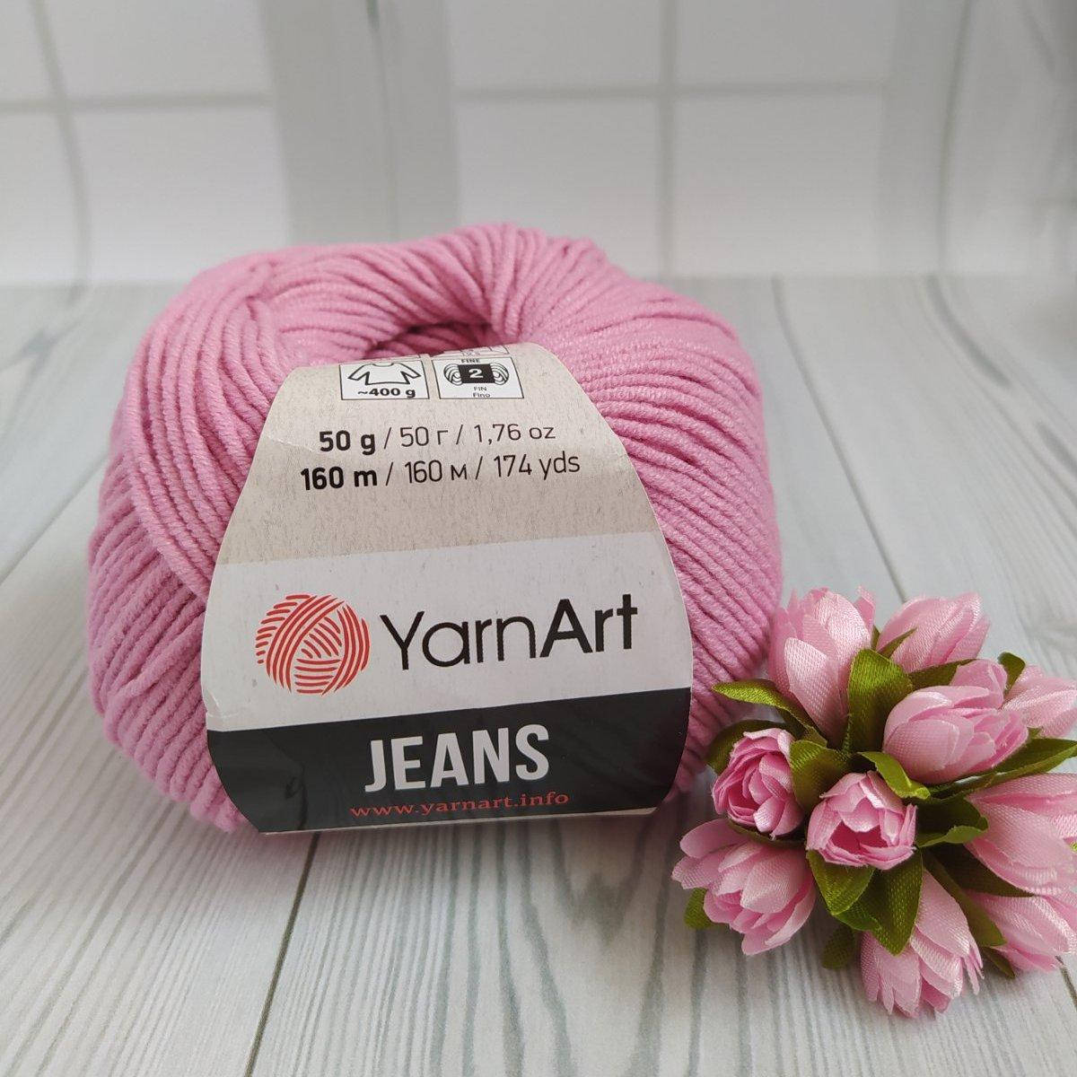 

YarnArt Jeans (№20) рожевий, Розовый