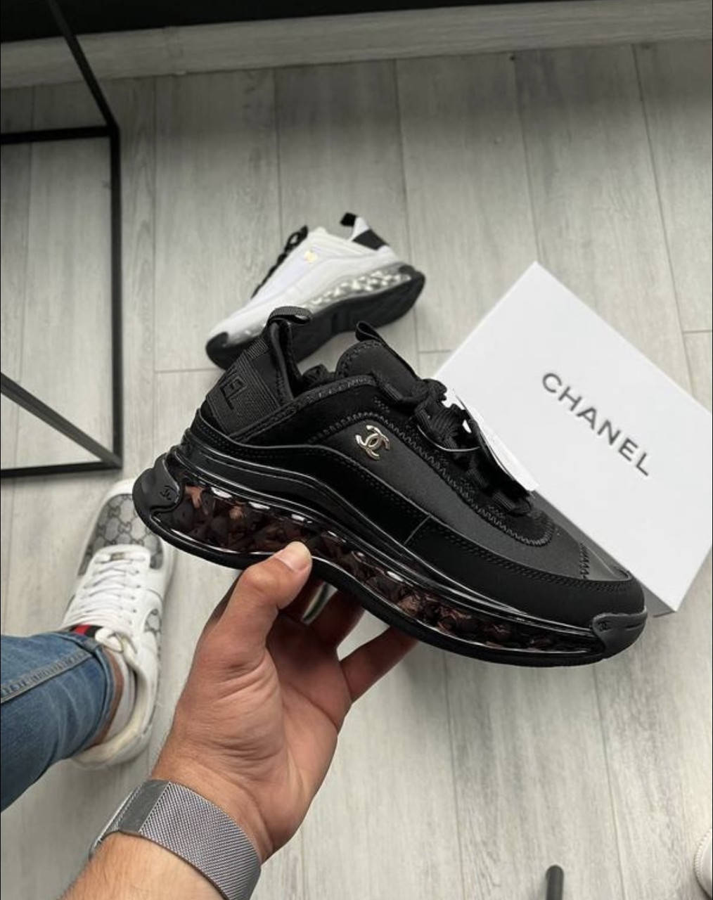 

Кросівки жіночі Chanel чорні 35 36 37 38 39 40 41, Черный
