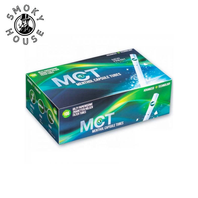 

Гильзы для сигарет с капсулой MCT 100шт (мята)