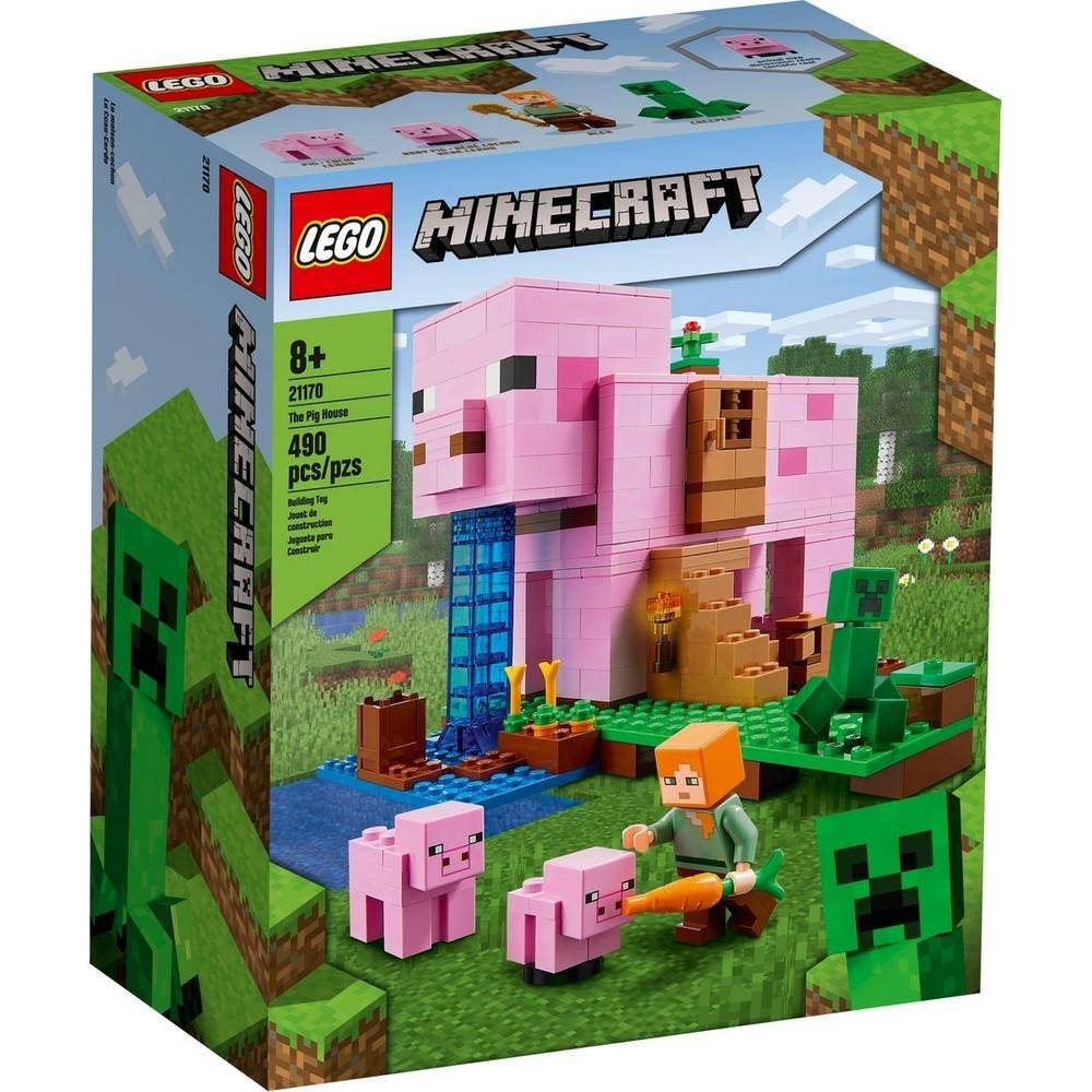 

Конструктор LEGO Minecraft Свинарник 490 деталей (21170), Разные цвета