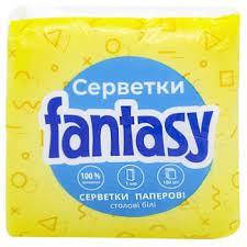 

Салфетки столовые Fantasy однослойные белые, 100шт., Белый