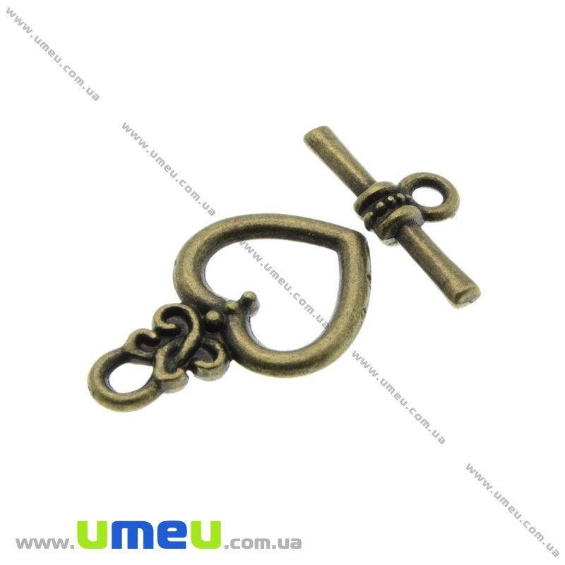 

Тогл Сердце, Античная бронза, 14х12 мм, 1 шт (ZAM-025912)