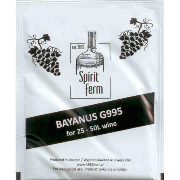 

SpiritFerm сухие дрожжи Bayanus G995 100гр