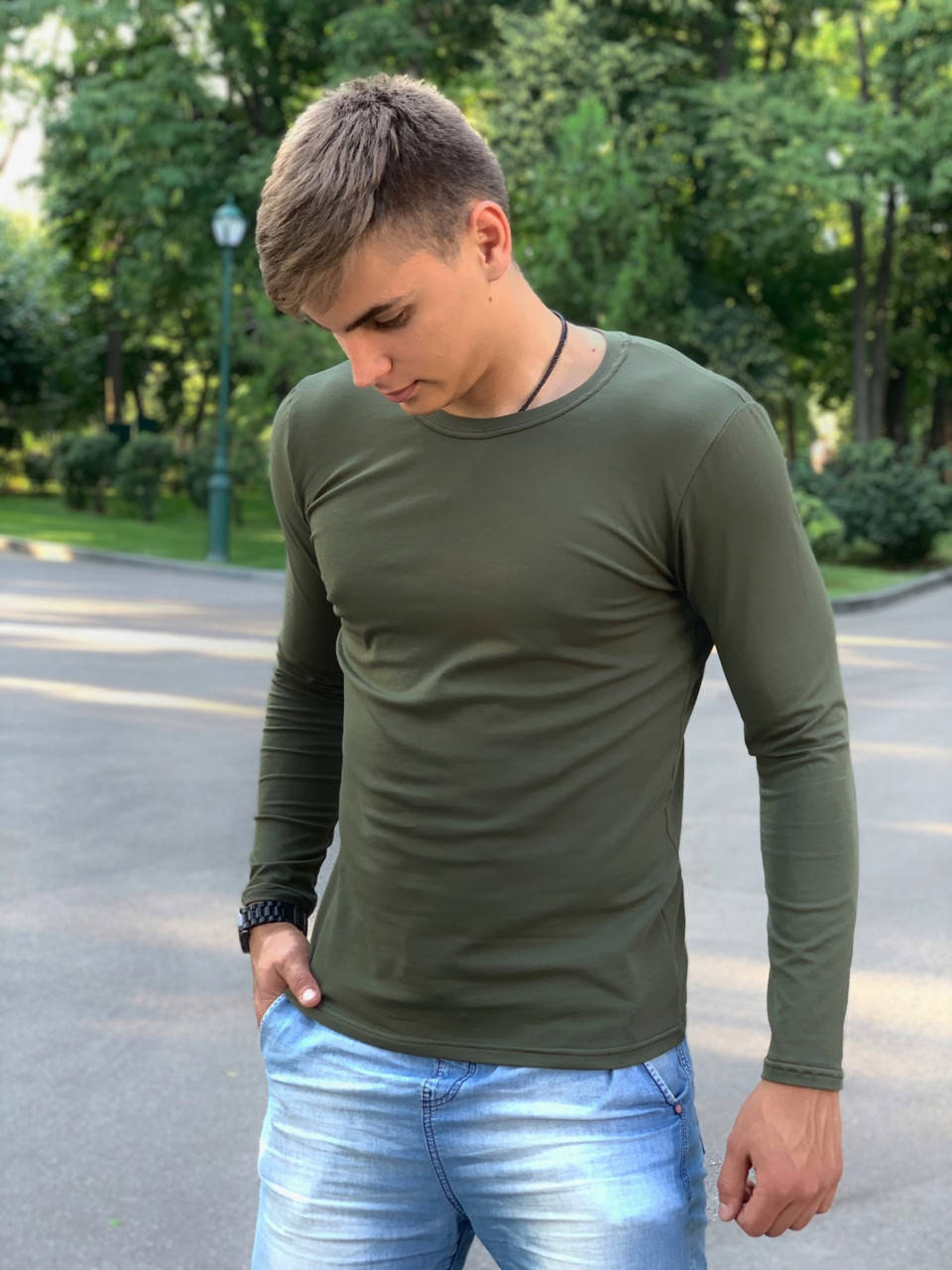 

Лонгслив хаки 'Pulse'