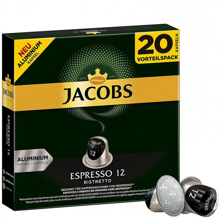 

Кофе в капсулах Jacobs Espresso 12 Ristretto, 20 капсул Nespresso
